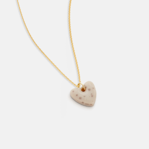 Blush porcelain heart necklace - One and Eight - Silverado Jewellery