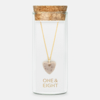 Blush porcelain heart necklace - One and Eight - Silverado Jewellery