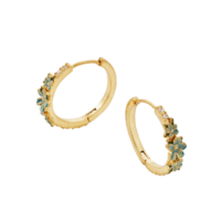 Floral Wreath Hoop Earrings
