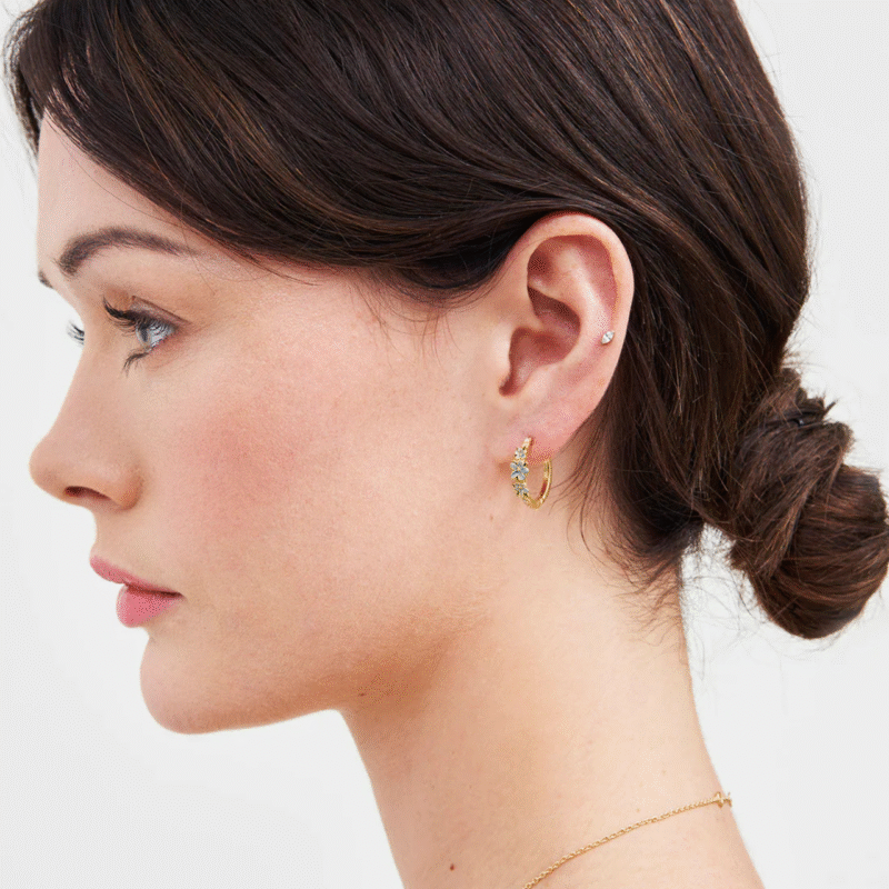 Floral Wreath Hoop Earrings