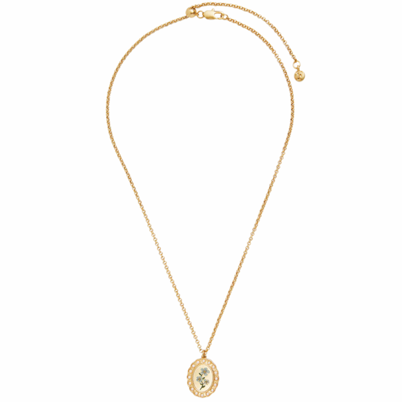 Forget Me Not Cameo Necklace