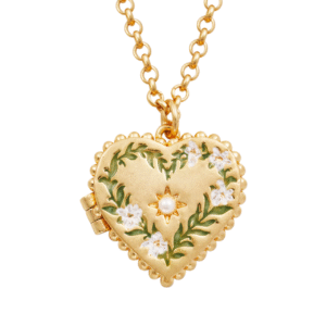 gaia heart fable Gaia Lily Heart Locket Necklace