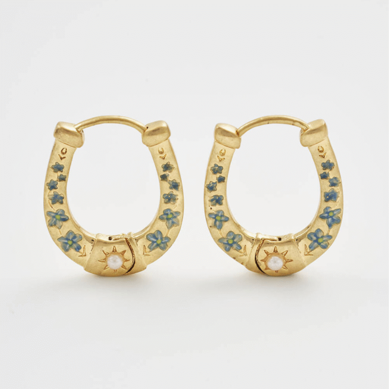 Horseshoe Hoop Earrings