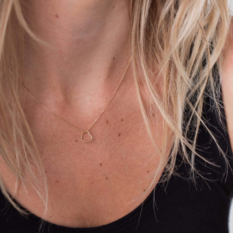 Dainty open love heart necklace - One & Eight Jewellery - Silverado Jewellery