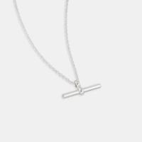 Silver t-bar necklace - One and Eight - Silverado Jewellery
