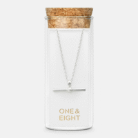 Silver t-bar necklace - One and Eight - Silverado Jewellery
