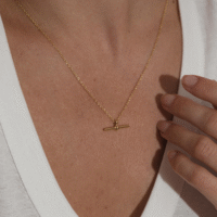 t-bar necklace - One and Eight - Silverado Jewellery