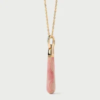 RHODOCHROSITE large drop necklace - PDPAOLA - Silverado Jewellery