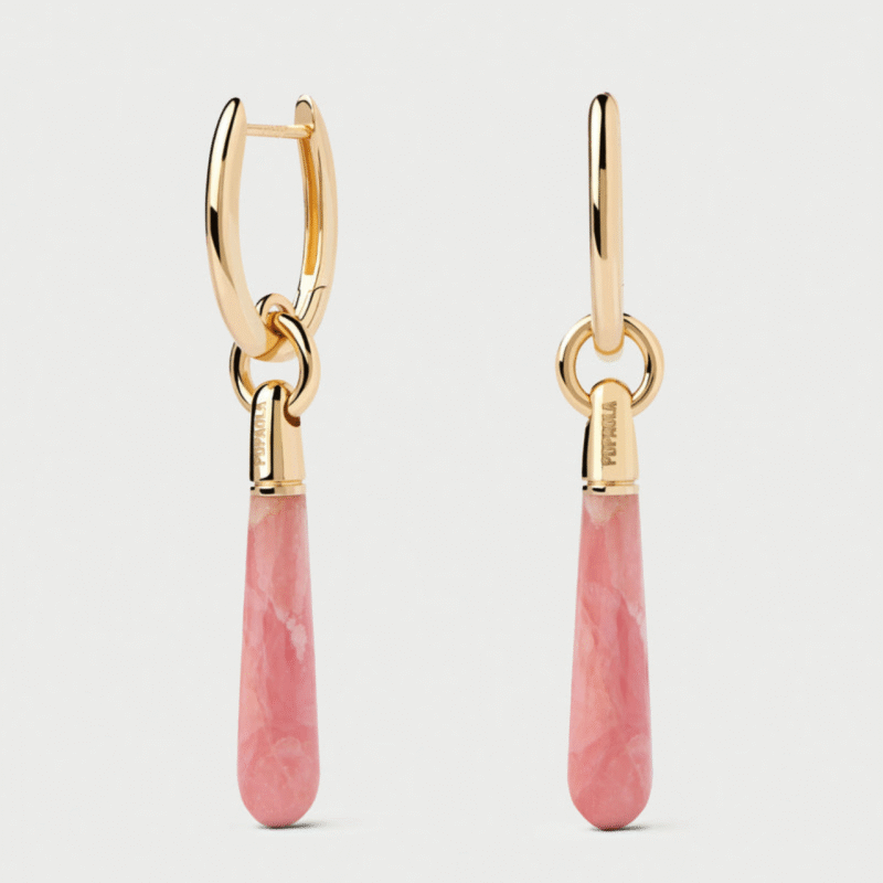 Rhodochrosite Jupiter hoops - PDPAOLA - Silverado Jewellery Rhodochrosite Jupiter hoops - PDPAOLA - Silverado Jewellery