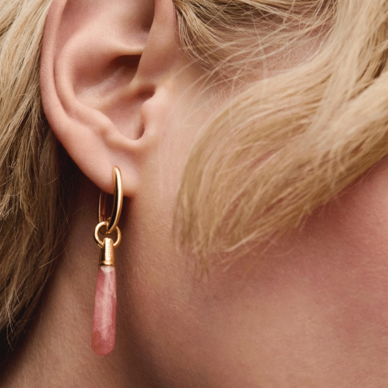Rhodochrosite Jupiter hoops - PDPAOLA - Silverado Jewellery Rhodochrosite Jupiter hoops - PDPAOLA - Silverado Jewellery