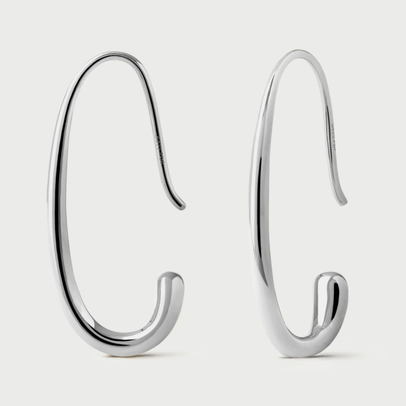 Silver elra hoop earrings - PDPAOLA - Silverado Jewellery