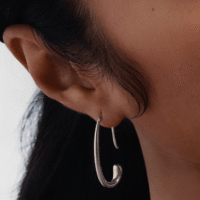 Silver elra hoop earrings - PDPAOLA - Silverado Jewellery