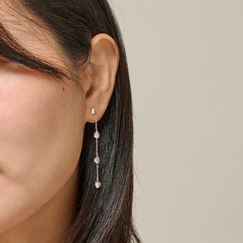 silver Talia drop earrings - ENAMEL Copenhagen - Silverado jewellery