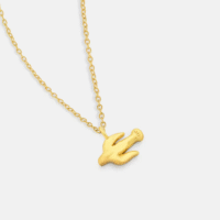 Gold Peace Dove Necklace