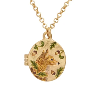 fox and acorn fable-4 Fox and Acorn Locket Necklace