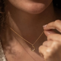 Gold Horseshoe Necklace
