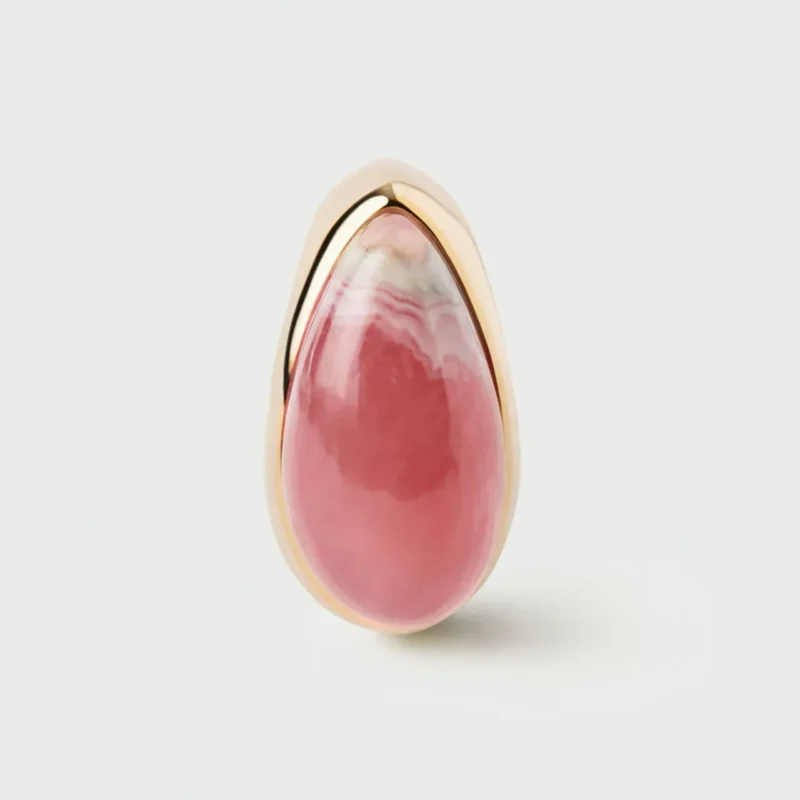 Rhodochrosite Luna Stamp Ring