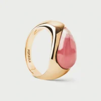 Rhodochrosite Luna Stamp Ring