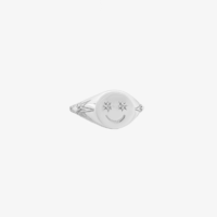 Silver happy face pinky ring - Rachel Jackson - Silverado Jewellery