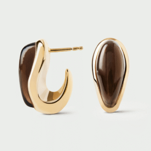 smokey quartz luna earrings - PDPAOLA - Silverado Jewellery smokey quartz luna earrings - PDPAOLA - Silverado Jewellery