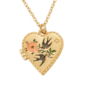 swallow heart fable Swallow Heart Locket Necklace