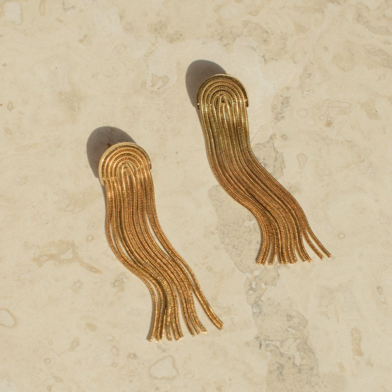 Arch Long Chain Earrings