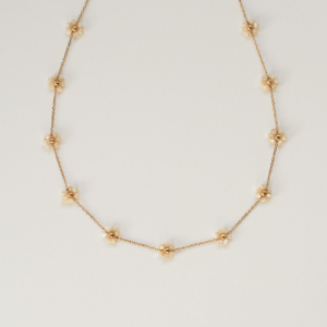 Cream Flower Bead Necklace. AMIE, Paris
