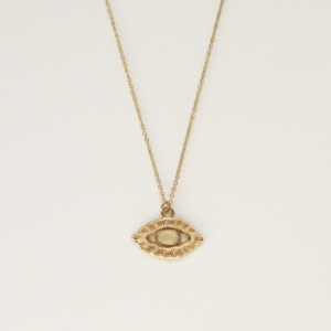 Green Stone Eye Necklace