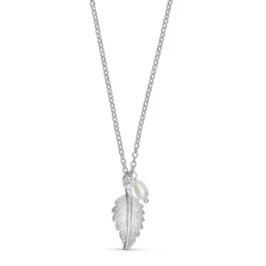 Linn leaf pendant necklace - Pure by nat - Silverado Jewellery