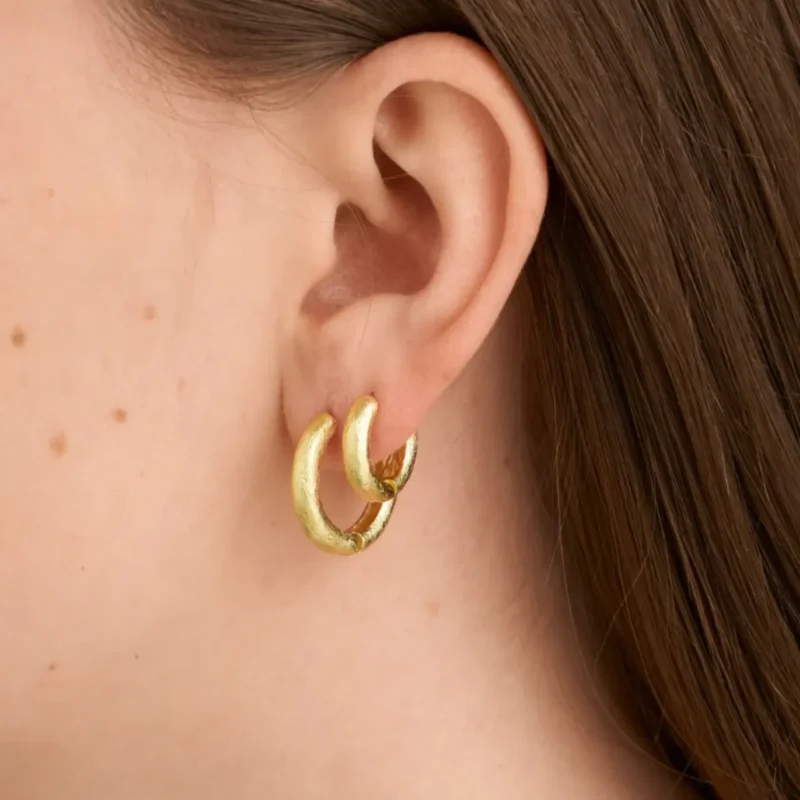 Naomi huggie hoop earrings - Pure By nat - Silverado Jewellery