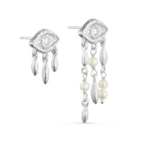 Evelyn asymmetrical eye earrings - Pure By Nat - Silverado Jewellery