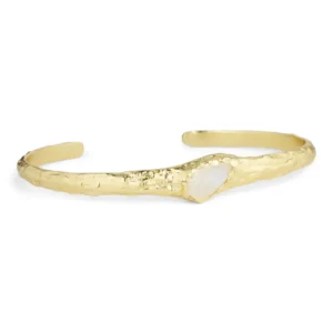Adeline cuff bangle with moonstone - Pure By nat - Silverado Jewellery Adeline cuff bangle with moonstone - Pure By nat - Silverado Jewellery