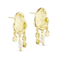 Delilah pearl drop stud earrings - Pure By Nat - Silverado Jewellery