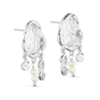 Delilah pearl drop stud earrings - Pure By Nat - Silverado Jewellery