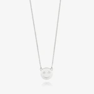 silver mini happy face necklace - Rachel Jackson - Silverado Jewellery silver mini happy face necklace - Rachel Jackson - Silverado Jewellery