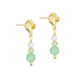 Josie earrings with green drops - Pure By Nat - Silverado Jewellery