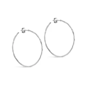 Large silver organic arena hoops - ENAMEL Copenhagen - Silverado Jewellery