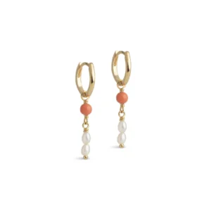 Liva coral hoop earrings - ENAMEL Copenhagen - Silverado Brighton Liva coral hoop earrings - ENAMEL Copenhagen - Silverado Brighton