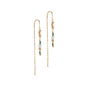 nara miyuki green drop earrings - ENAMEL Copenhagen - Silverado Jewellery