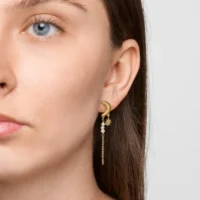 Noelle asymmetrical moon earrings - Pure By Nat - Silverado Jewellery