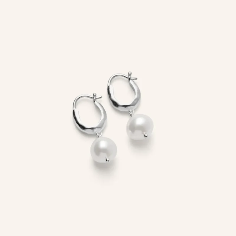 Silver pearl blossom earrings - Pernille corydon - Silverado Jewellery