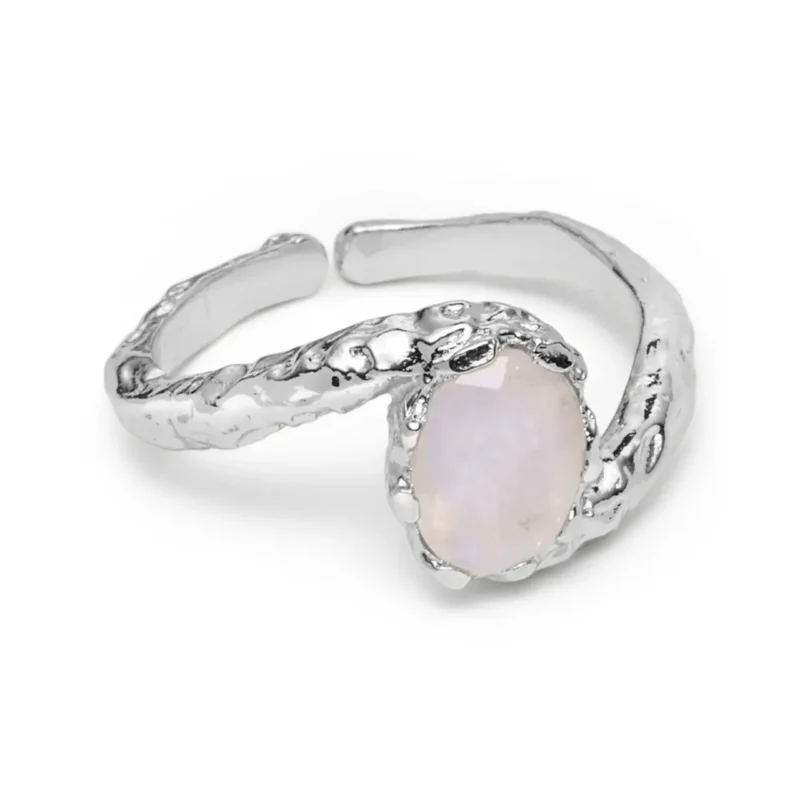 Viva Ring With Moonstone - Silver Plated