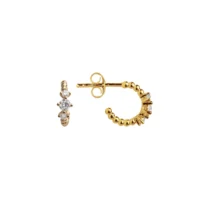 bobble cubic zirconia hoop earrings - Silverado Classics - Silverado Jewellery