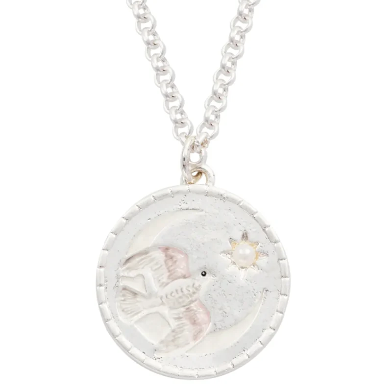 Silver dove Spirit Guide Necklace - Fable England - Silverado Jewellery