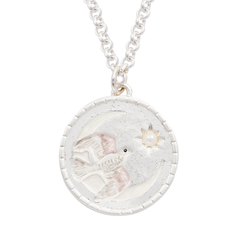 Silver Dove Spirit Guide Necklace