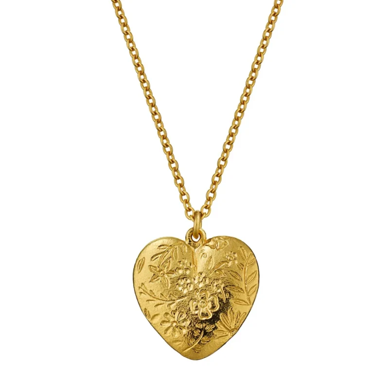 Engraved heart necklace - Alex Monroe - Silverado Jewellery