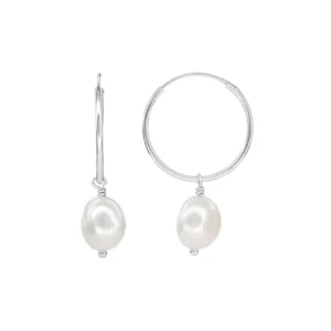 Silver pearl hoop earrings - Silverado Classics - Silverado Jewellery