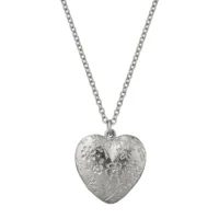 Silver Engraved heart necklace - Alex Monroe - Silverado Jewellery