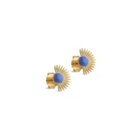 cornflower blue soleil stud earrings - ENAMEL Copenhagen - Silverado Jewellery