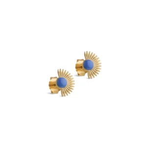 cornflower blue soleil stud earrings - ENAMEL Copenhagen - Silverado Jewellery